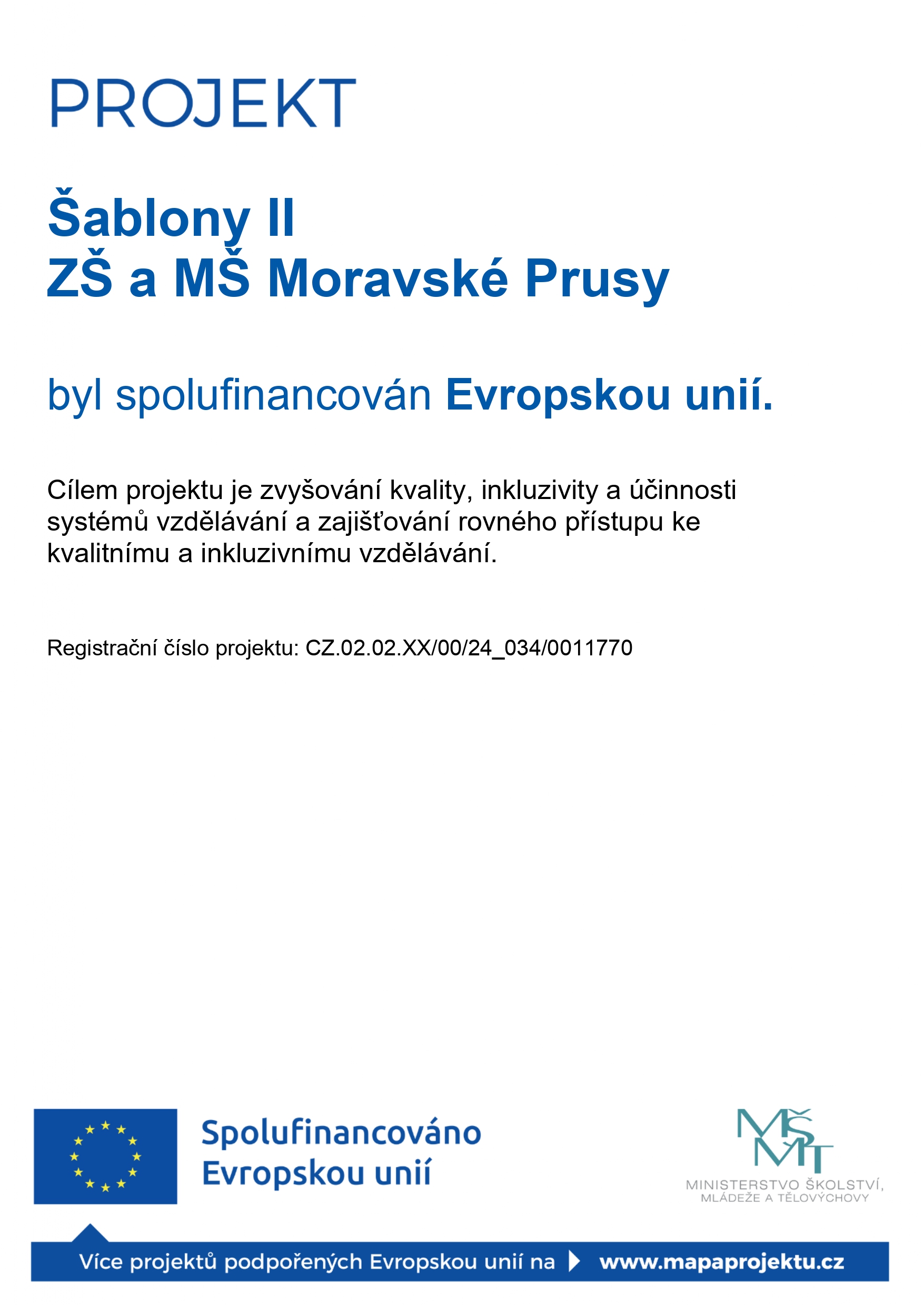 Šablony II ZŠ a MŠ Moravské Prusy